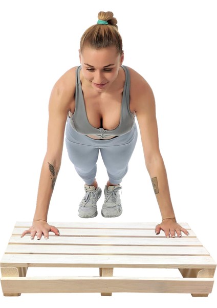 Doğal Ahşaptan Ev Içi Kullanıma Uygun Kaymaz Tabanlı Step Tahtası 18X25X50 cm