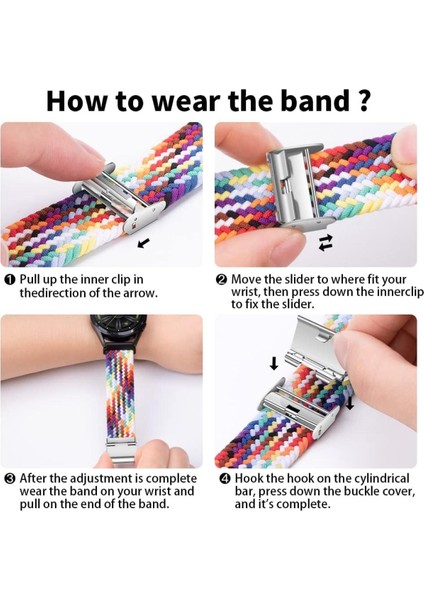 Huawei Watch 3 Gt Gt2 GT2E Gt3 Gt4 Gt5 Pro Se Elite 46MM Uyumlu 22MM Metal Klipsli Örgü Kordon fırsatları