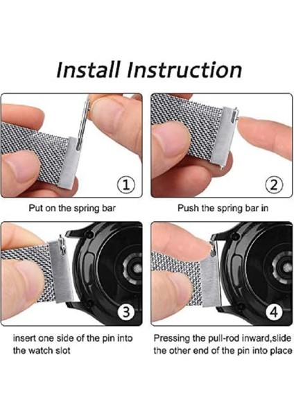 Huawei Watch 3 Gt Gt2 GT2E Gt3 Gt4 Gt5 Pro Se Elite 46MM Uyumlu 22MM Metal Örğü Hasır Manyetik Kordon modelleri