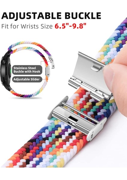 Huawei Watch Gt Gt2 Gt3 Gt4 Gt5 42MM Uyumlu 20MM Metal Klipsli Örgü Kordon