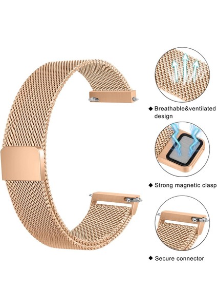 Huawei Watch Gt Gt2 Gt3 Gt4 Gt5 42MM Uyumlu 20MM Metal Örğü Hasır Manyetik Kordon fiyatları