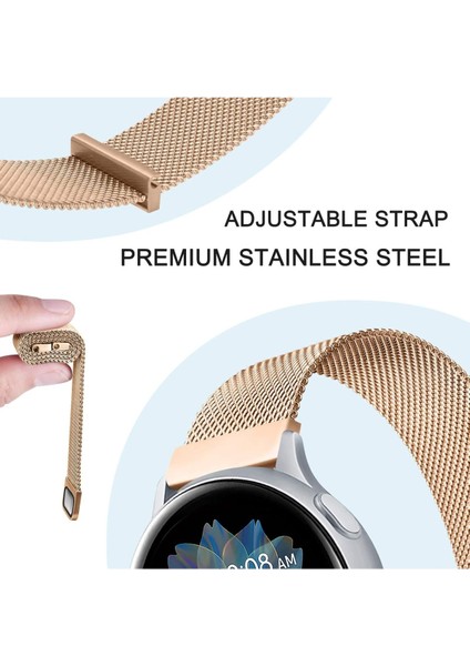 Huawei Watch Gt Gt2 Gt3 Gt4 Gt5 42MM Uyumlu 20MM Metal Örğü Hasır Manyetik Kordon fırsatları