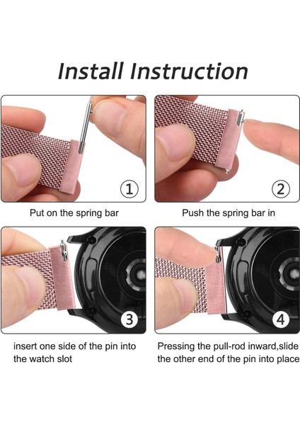 Huawei Watch 3 Gt Gt2 GT2E Gt3 Gt4 Gt5 Pro Se Elite 46MM Uyumlu 22MM Metal Örğü Hasır Manyetik Kordon modelleri