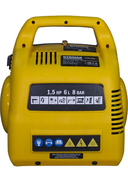 RTM720 Yağsız Hava Kompresörü 6lt.1.5hp/1,1kw Rtrmax