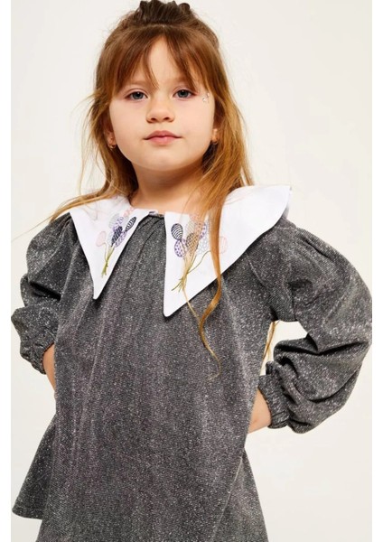 Kız Çocuk Simli Elbise