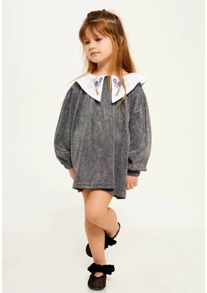 Kız Çocuk Simli Elbise modelleri