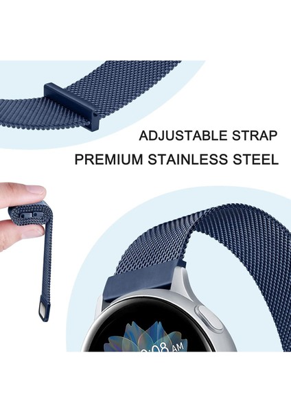 Samsung Galaxy 4 5 6 7 Fe 40 44MM Classic 42 43 46 47MM Uyumlu 20MM Metal Örğü Hasır Manyetik Kordon fırsatları