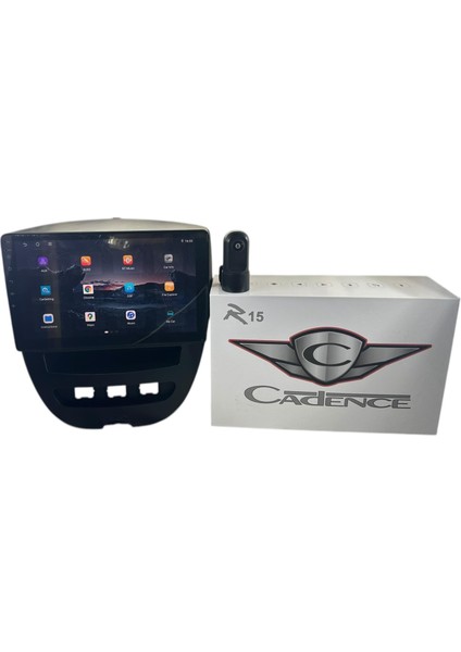 Peugeot 107 2005-2014 Cadence R15 (Dvr Kayıt Cihazı Hediye) Pro Oem Multimedia