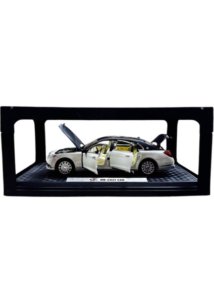 1:24 Metal Model Koleksiyon Araba Mercedes S600 Beyaz 21 cm CZ137B