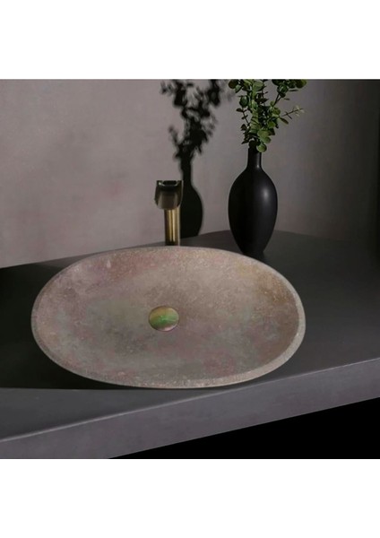 Jale Noche Traverten Elips Lavabo-241
