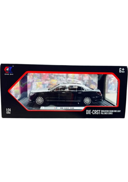 1:24 Metal Model Koleksiyon Araba Mercedes S600 Siyah-Gri 21 cm CZ137B indirimleri