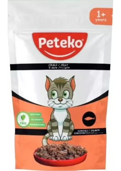 Pouch Jelly Somonlu Kedi Konserve 85 gr
