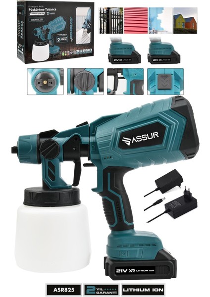 Profesyonel 21V Çift Akülü 300 Mm Vernik Sprey Boya Püskürtme Makinesi