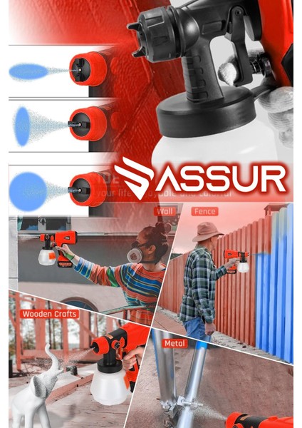 Profesyonel 21V Çift Akülü 300 Mm Vernik Sprey Boya Püskürtme Makinesi