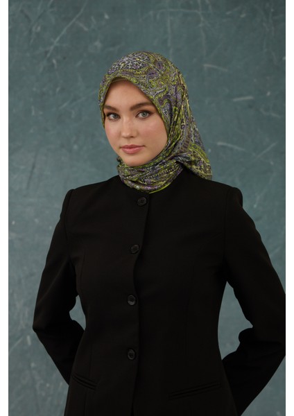 Ipekhan Soft Pamuk Etro Desen Eşarp 1224-13 Oliv