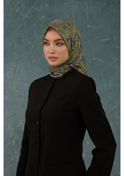 Ipekhan Soft Pamuk Etro Desen Eşarp 1224-13 Oliv