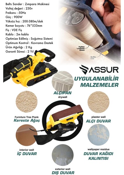 230V Elektrikli Vakumlu Tozsuz Cila Özellikli Tank Zımpara Makinesi modelleri