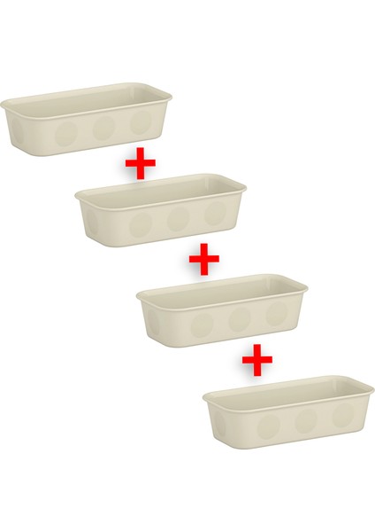 4 Adet Dolap Içi Düzenleyici Kutular 10 x 5 x 20 cm Ikea 4'lü Set Organizer Masaüstü Çekmece Içi Saklama
