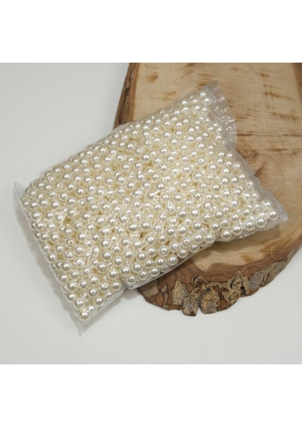 Lüks Krem Plastik Inci Boncuk 10 mm 500 Gram fiyatları