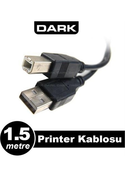 1,5m Usb2.0 Standart Yazıcı Kablosu