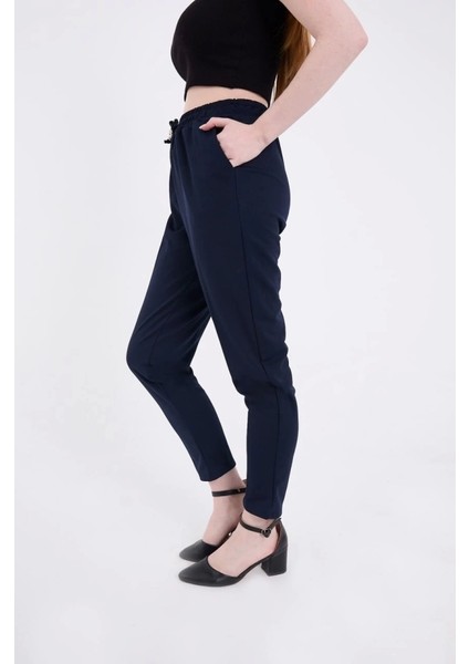 Tam Kalıp Basic Eşofman Pantolon Acivert