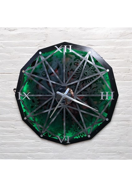 Poligon Model 100 cm Çarklı Saat