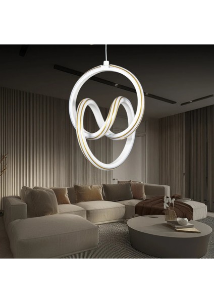 Loop 3 Renkli Kumandalı Dimmerli Sarkıt LED Avize fiyatları