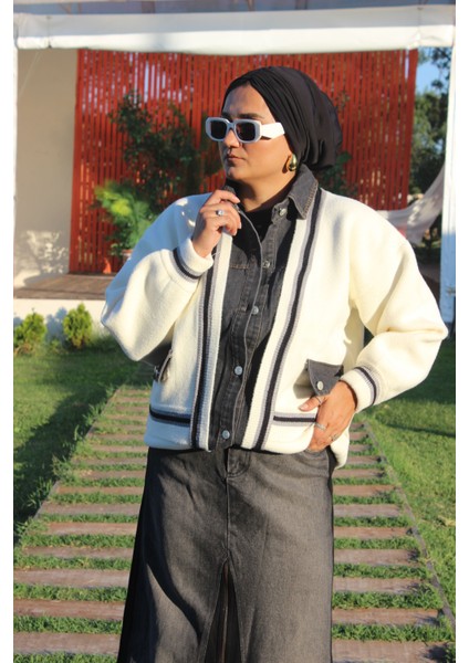 Kot Detay Angora Bomber Ceket indirimleri