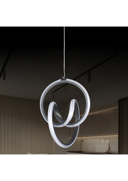 Loop 3 Renkli Kumandalı Dimmerli Sarkıt LED Avize