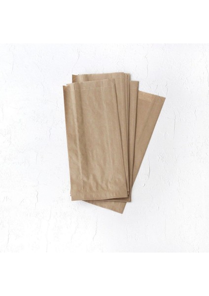 50'li Orta Boy Hediye & Sandviç Kese Kağıdı – (12X27X6 Cm, Kahverengi, Dayanıklı)