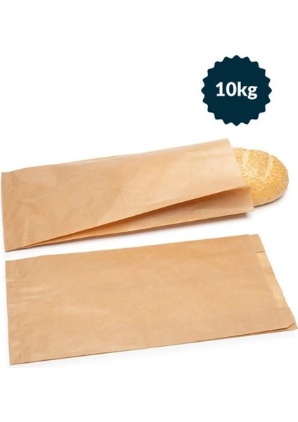 10 kg Orta Boy Hediye & Sandviç Kese Kağıdı – (12X27X6 Cm, Kahverengi, Gıda Uyumlu)