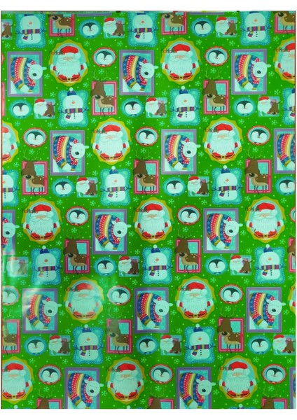 5'li Yılbaşı Hediye Paketi Kağıdı – (50X70 Cm, 2 Farklı Desen)