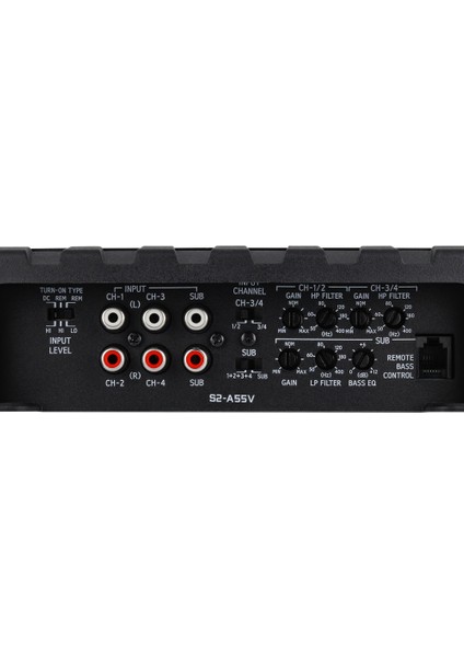 S2-A55V S Serisi 5 Kanallı Güç Amplifikatörü - Rms Güç Değerleri 4 x 60W + 1 x 300W @ 2 Ohm fırsatları