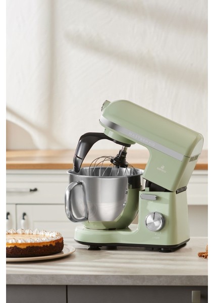 Kuplu Çelik 5lt Hazne 1750W Güç Yoğurma Püre, Karıştırıcı Mikser ve Hamur Yoğurma Makinesi - Onerous Hediyeli