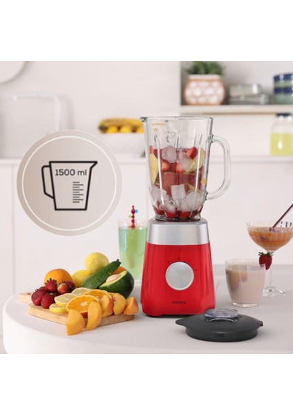 Premium Limited Edition Cam Sürahili Paslanmaz Çelik Bıçaklı Smoothie Blender