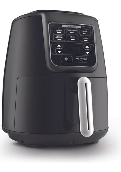 Akıllı Sensörler 4 Güvenlik Sistemli Ev Yemeği, Közleme, Fırın/ızgara Xl 4l Airfryer 1550W