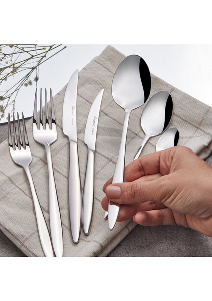 Kalite 84 Parça 12 Kişilik Paslanmaz Çelik Çatal Kaşık Bıçak Takımı