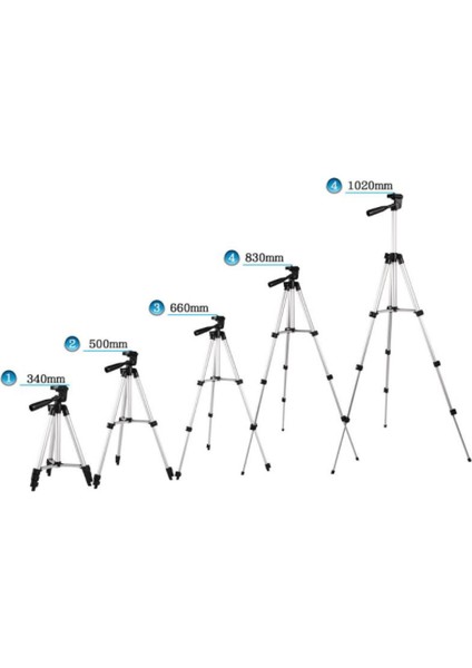 3110 Tripod Profesyonel Fotoğraf ve Video Çekimi Tripot Telefon Tutucu MAX:102 cm indirimleri