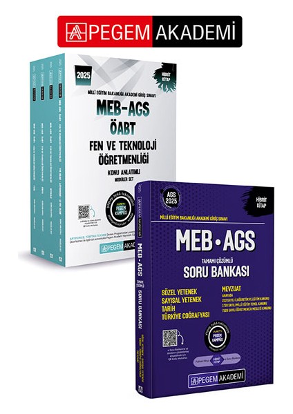 2025 Meb-Ags-Öabt Fen Bilimleri Tamamı Çözümlü Soru Bankası