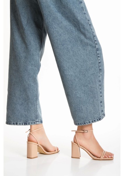 Nude Kadın 8 cm Kalın Topuklu Ayakkabı indirimleri