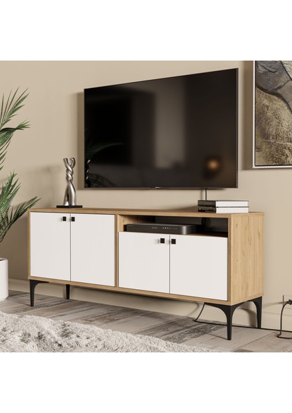 1548 Artemıs 139 cm Tv Ünitesi Sepet-Beyaz