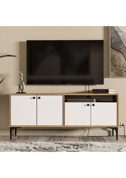 1548 Artemıs 139 cm Tv Ünitesi Sepet-Beyaz