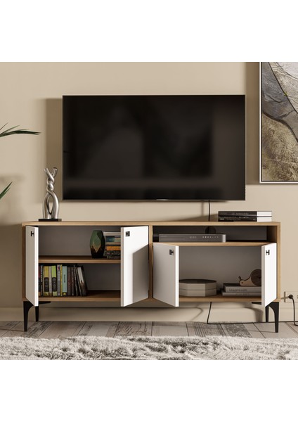1548 Artemıs 139 cm Tv Ünitesi Sepet-Beyaz