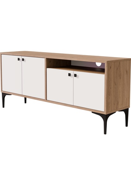 1548 Artemıs 139 cm Tv Ünitesi Sepet-Beyaz