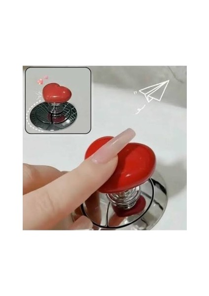 Klozet Sifon Tuşu Kalp Tasarımlı