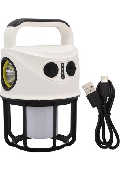 CH-22025 Çift Işıklı Kamp Lambası El Feneri Powerbank Özellikli Gün Işığı Beyaz Kamp Lambası LED Işıldak