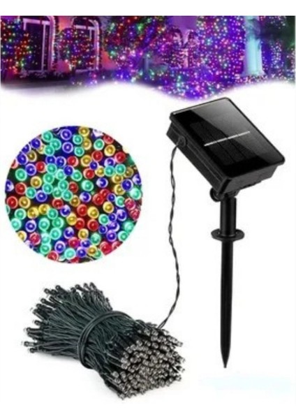 Renkli Solar Ip LED - 100 Ledli 10 Metre