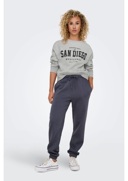 Onlsweat L/s Crew Oversız A Grı Mel Kadın Sweatshirt modelleri