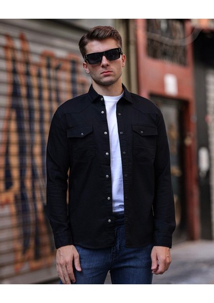 Gabardin Çıt Çıtlı Slim Fit Gömlek fiyatları