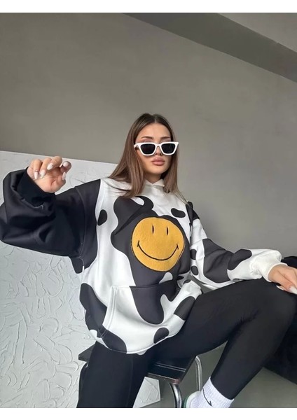 Miley Face Kapüşonlu Weatshirt Iyah